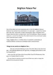 English Worksheet: Brighton Palace Pier