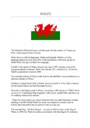 English Worksheet: Wales