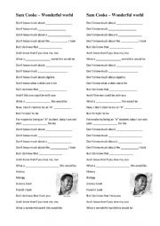 English Worksheet: Sam Cooke Wonderful World