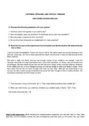 English Worksheet: too and enough 