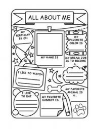 English Worksheet: All about me