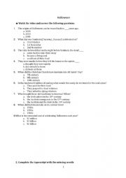English Worksheet: Halloween