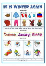 Picture dictionary - It is winter again