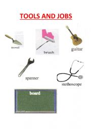 English Worksheet: JOBS &TOOLS