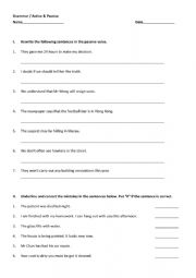 English Worksheet: Grammar - Passive Voice for Secondary School