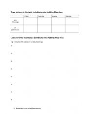 English Worksheet: writing practice 