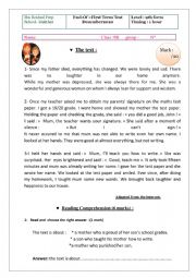 end-term test èth graders. Tunisian system