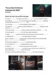 English Worksheet: Coca Cola Christmas Commercial - 2020