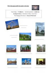 English Worksheet: The city od London-landmarks