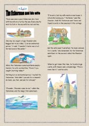 Bedtime illustrative story (the fisherman and his wife) for young learners: to learn the english language (simple past)+ to promote moral development + reading comprehension.