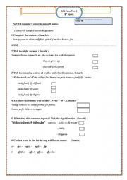 mid term test n 1 9th form tunisian pupils