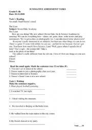 English Worksheet: Summative assessment