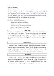 English Worksheet: Film genres