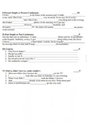English Worksheet: Revising