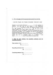 English Worksheet: Descriptive Paragraph 