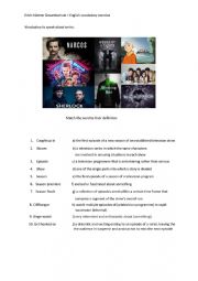 English Worksheet: speak about series