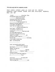 English Worksheet: Easy A Fill-in-the-blanks