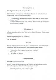 English Worksheet: Common Phrases