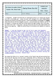 English Worksheet: Full  term test n1 second forms students