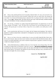 English Worksheet: Full Term Test