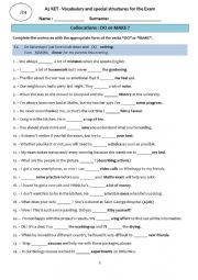 English Worksheet: Exercises - Elementary Collocations, Phrasal verbs and Prepostional phrases (Elementary - A2)