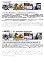 English Worksheet: Martin Luther kings address 