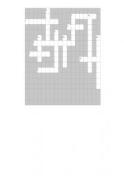 English Worksheet: Crossword 