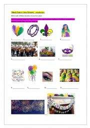 English Worksheet: Mardi Gras in New Orleans 