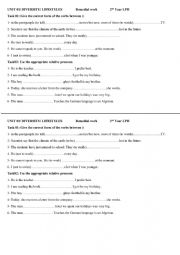 English worksheet: UNIT 01/ DIVERSITY/ LIFESTYLES                