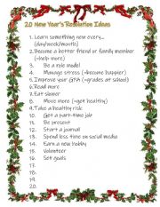 New Year�s resolutions for teens