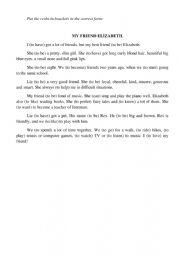 English Worksheet: My friend