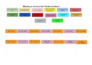 English Worksheet: english - what do you do every day? [routine]