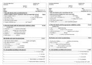 English Worksheet: My Quiz 2