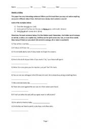 Hidden Words Worksheet 1 