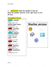 English Worksheet: UK weather forecast 