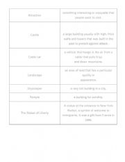 English Worksheet: Tourist attractions 