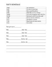 English Worksheet: Daily Rountines