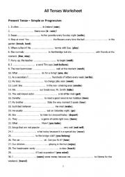 All Tenses Exercise