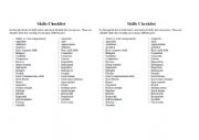 English Worksheet: Adjectives skills for CV