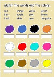 English Worksheet: colors