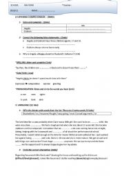 English Worksheet: mid term test 1 9th form