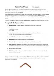 English Worksheet: Rabbit-Proof Fence WORKSHEET