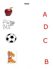 ABC match simple for nursery kids