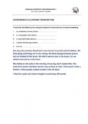 PHONETIC TRANSCRIPTION 1