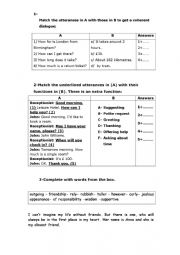 English worksheet: helpful tasks