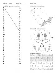 English Worksheet: Review Worksheet Lowercase and Uppercase