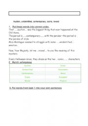 English Worksheet: Vocabulary