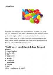 English Worksheet: Jelly Beans