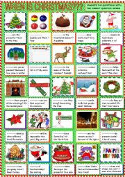 English Worksheet: Christmas question words