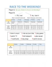 English Worksheet: Daily Routines Game